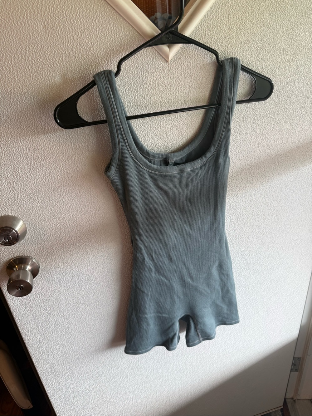 SKIMS Cotton Rib Onesie in Kyanite Blue - Size XS